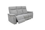 Light Grey Fabric Electric 3-Seater Recliner Sofa for Ultimate Comfort
