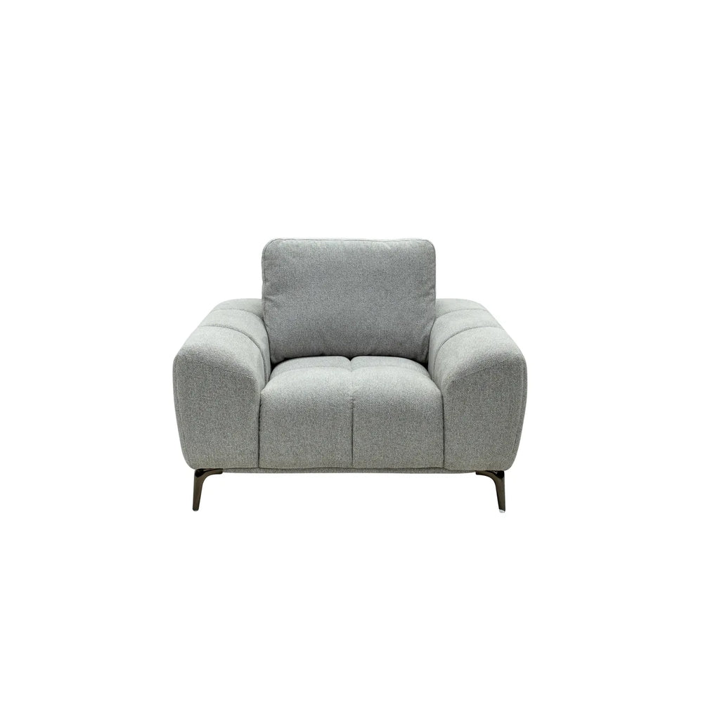 Hallie Fabric Armchair - Grey Weave