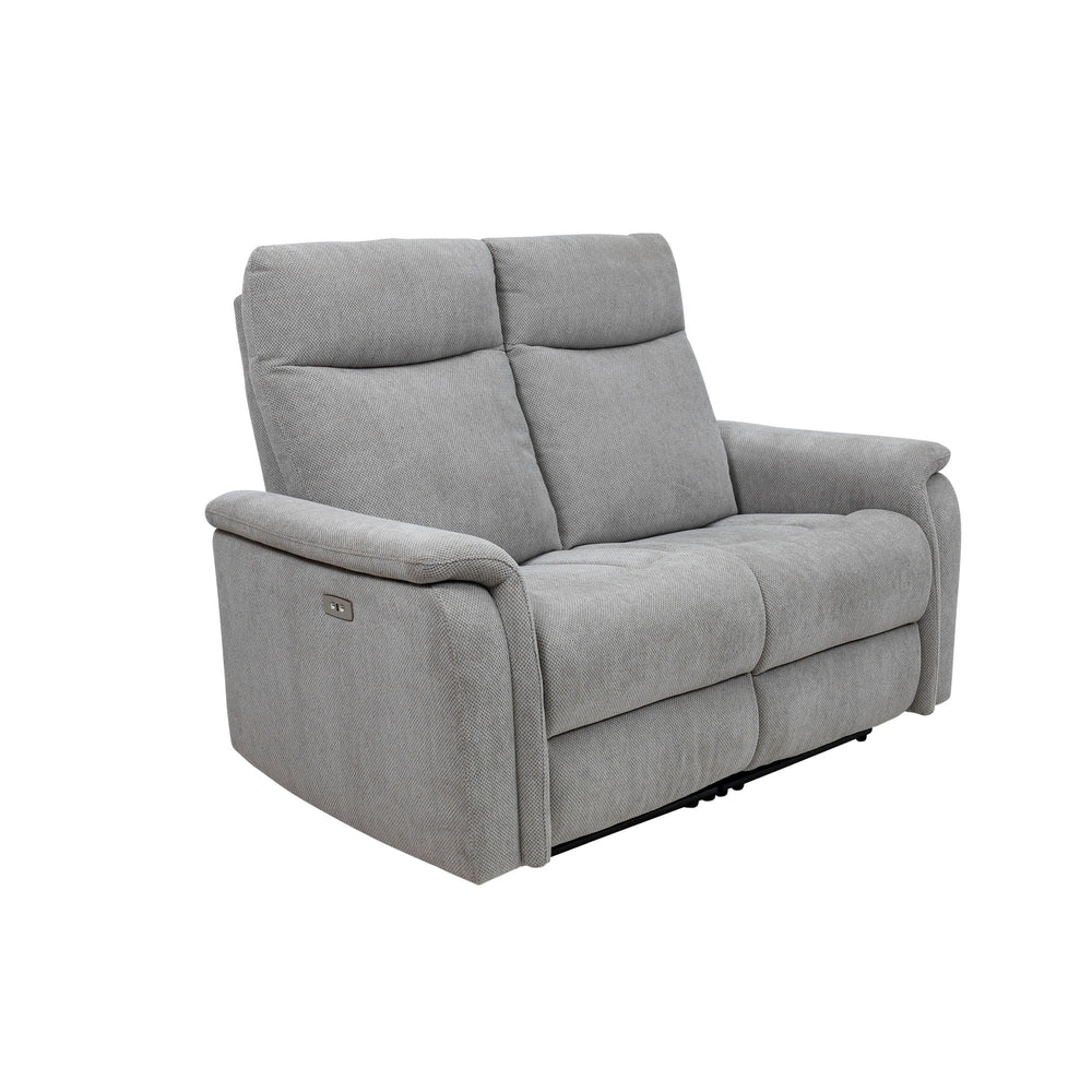 Light Grey Fabric Electric Recliner Sofa - 2 Seater Comfort Seating