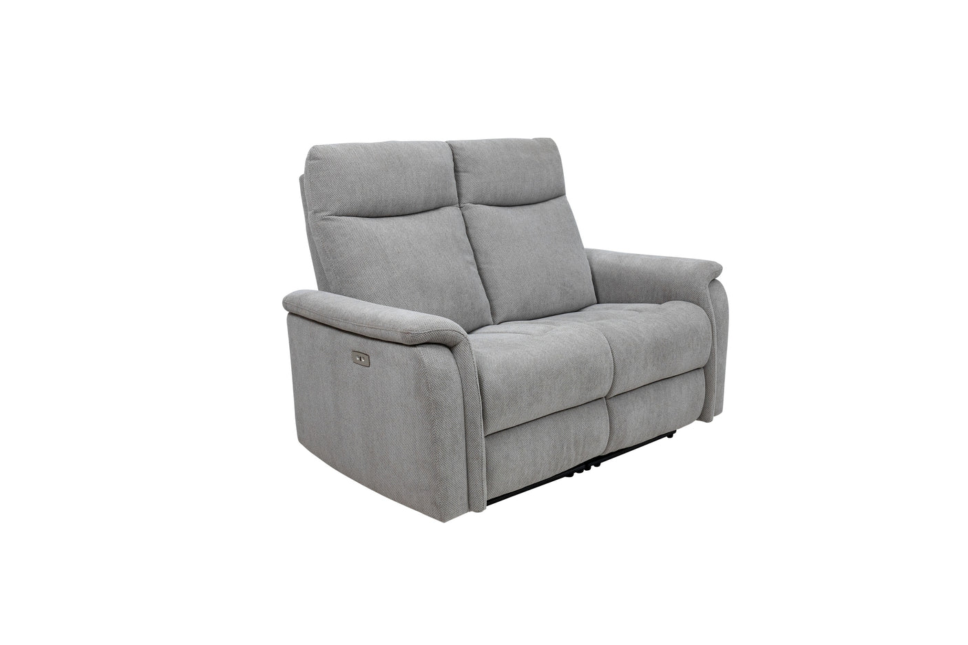 Light Grey Fabric Electric Recliner Sofa - 2 Seater Comfort Seating