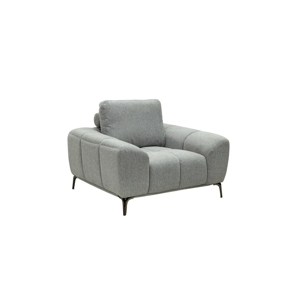 Hallie Fabric Armchair - Grey Weave