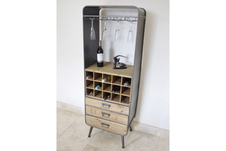 Retro Industrial Wine Cabinet