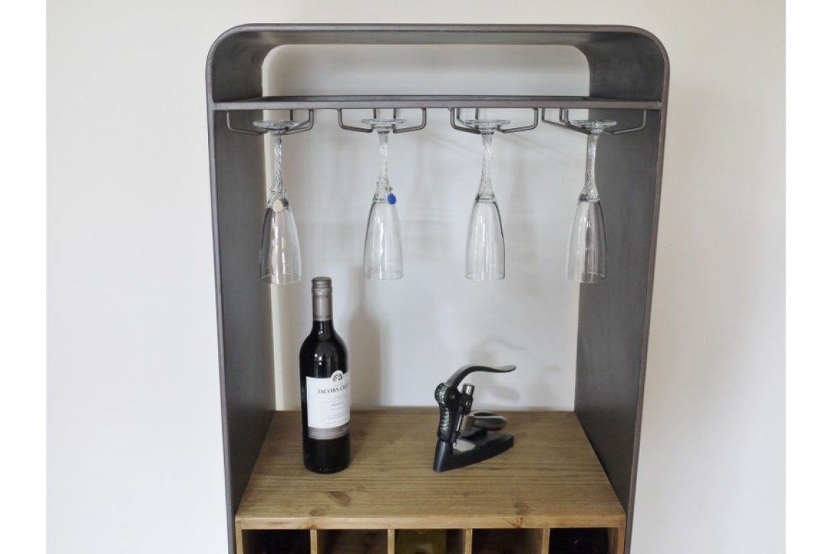 Retro Industrial Wine Cabinet