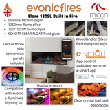 Evonic Halo 1250 SL / Elore 180SL Built In Electric Fire