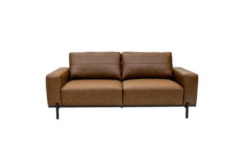 Remi PU 3 Seater - Aged Tan