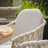 Sicily 6 Seat Round Pedestal Table with Rope Chairs