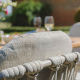 Sicily 6 Seat Round Pedestal Table with Rope Chairs