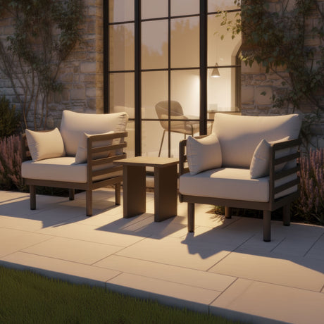 Metro Lounge Set with Square Side Table