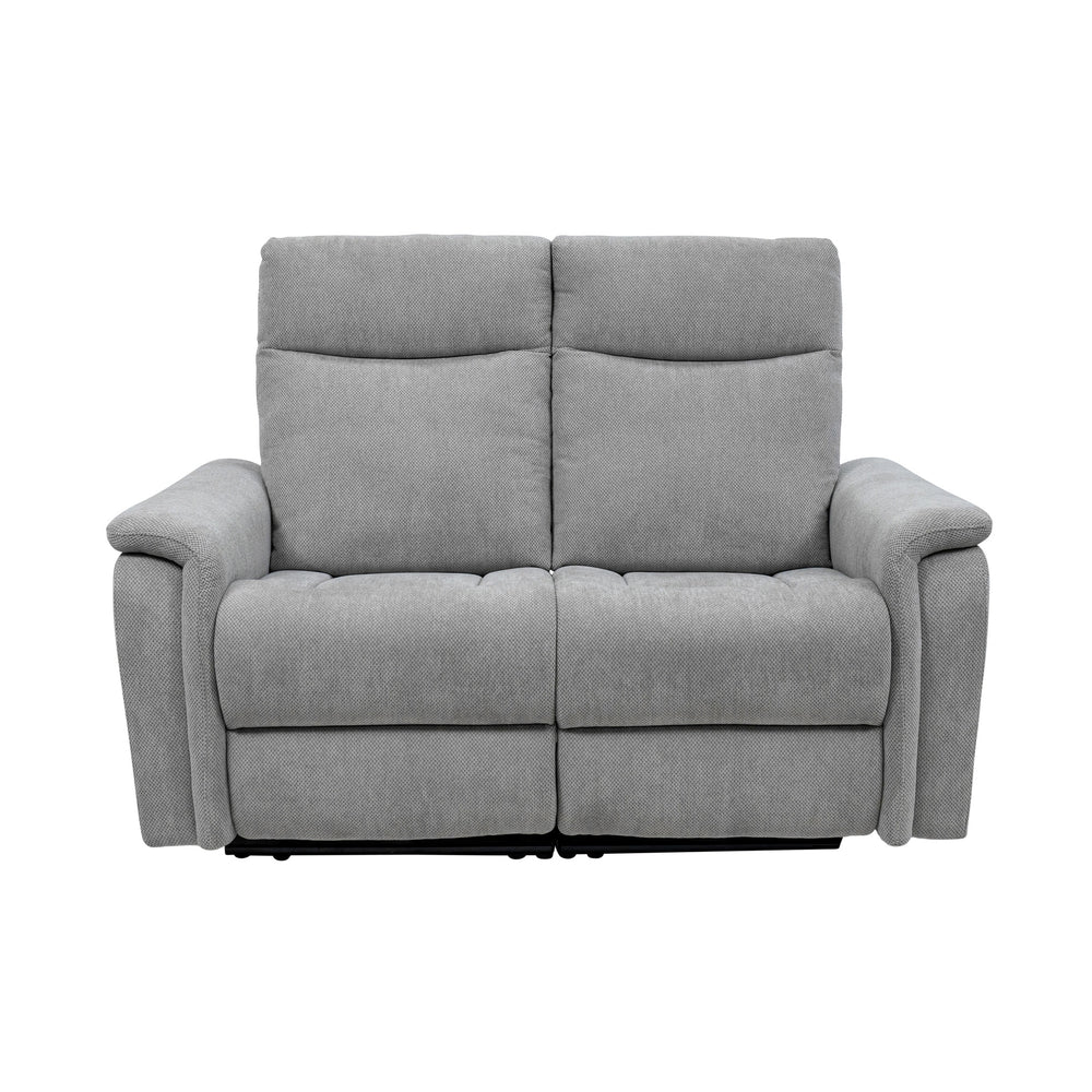 Light Grey Fabric Electric Recliner Sofa - 2 Seater Comfort Seating