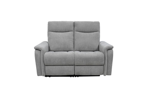 Light Grey Fabric Electric Recliner Sofa - 2 Seater Comfort Seating