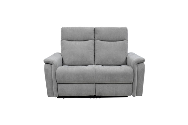 Light Grey Fabric Electric Recliner Sofa - 2 Seater Comfort Seating