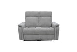 Light Grey Fabric Electric Recliner Sofa - 2 Seater Comfort Seating