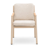 Sicily 6 Seat Rectangular Dining Set and Sicily Dining Chairs with Teak Arms