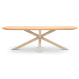 Sicily 240cm Rectangular Teak Table - Latte Legs