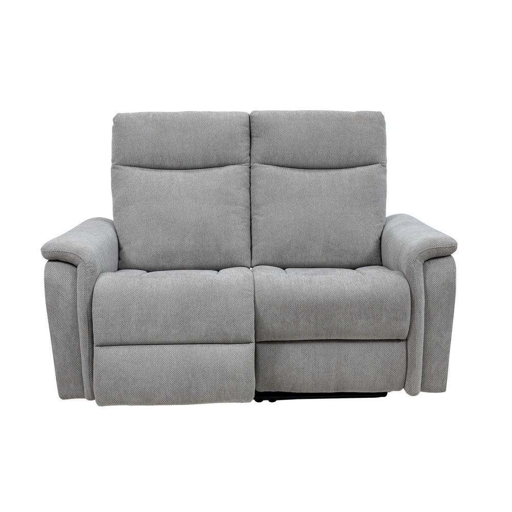 Light Grey Fabric Electric Recliner Sofa - 2 Seater Comfort Seating