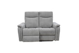 Light Grey Fabric Electric Recliner Sofa - 2 Seater Comfort Seating