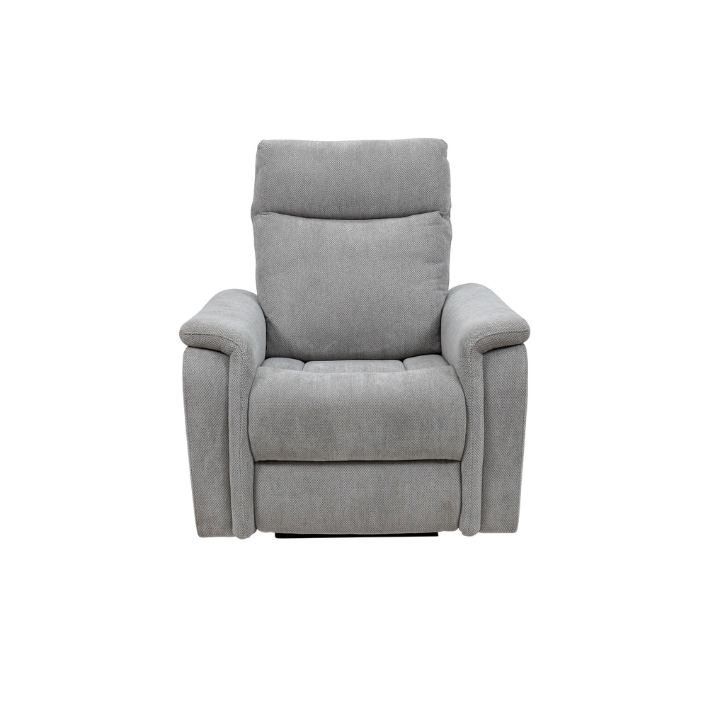 Light Grey Electric Recliner Armchair - Comfortable Fabric Seating