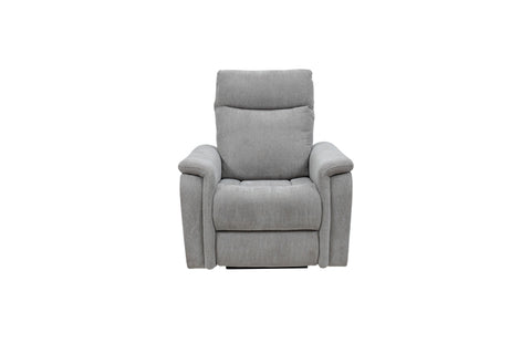 Light Grey Electric Recliner Armchair - Comfortable Fabric Seating