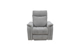 Light Grey Electric Recliner Armchair - Comfortable Fabric Seating