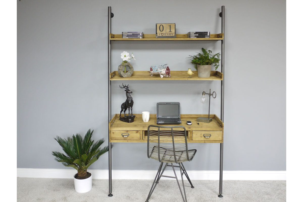 Desk With Shelves