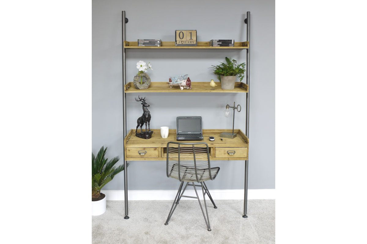Desk With Shelves