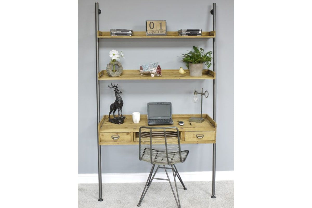Desk With Shelves