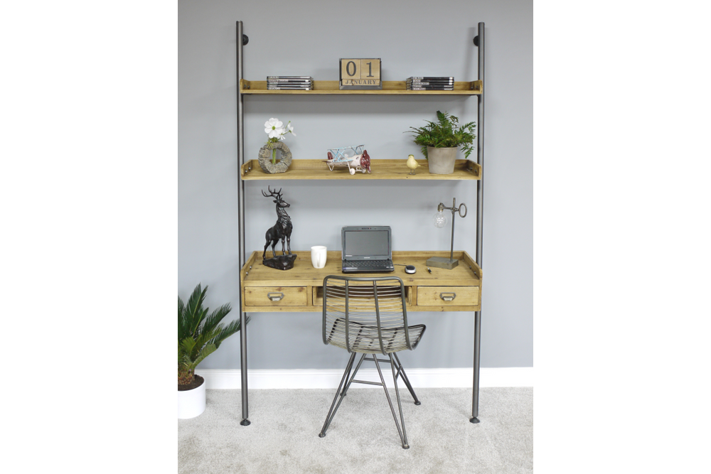 Desk With Shelves - 4330
