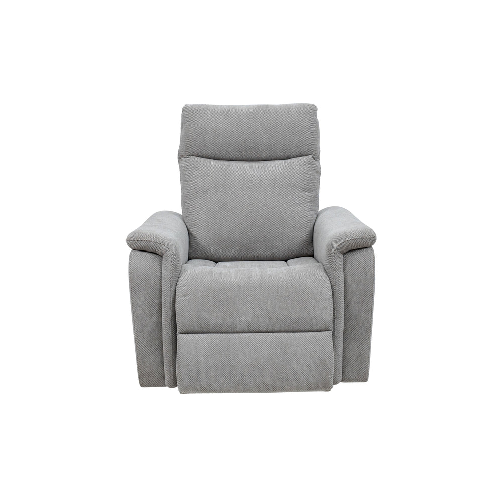 Light Grey Electric Recliner Armchair - Comfortable Fabric Seating