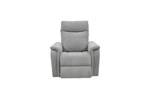 Light Grey Electric Recliner Armchair - Comfortable Fabric Seating