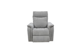 Light Grey Electric Recliner Armchair - Comfortable Fabric Seating