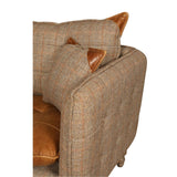 Regent 2 Seat Sofa - (3HTW Hunting Lodge and Cerato Brown leather)