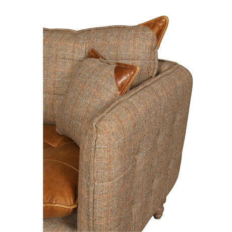 Regent 2 Seat Sofa - (3HTW Hunting Lodge and Cerato Brown leather)