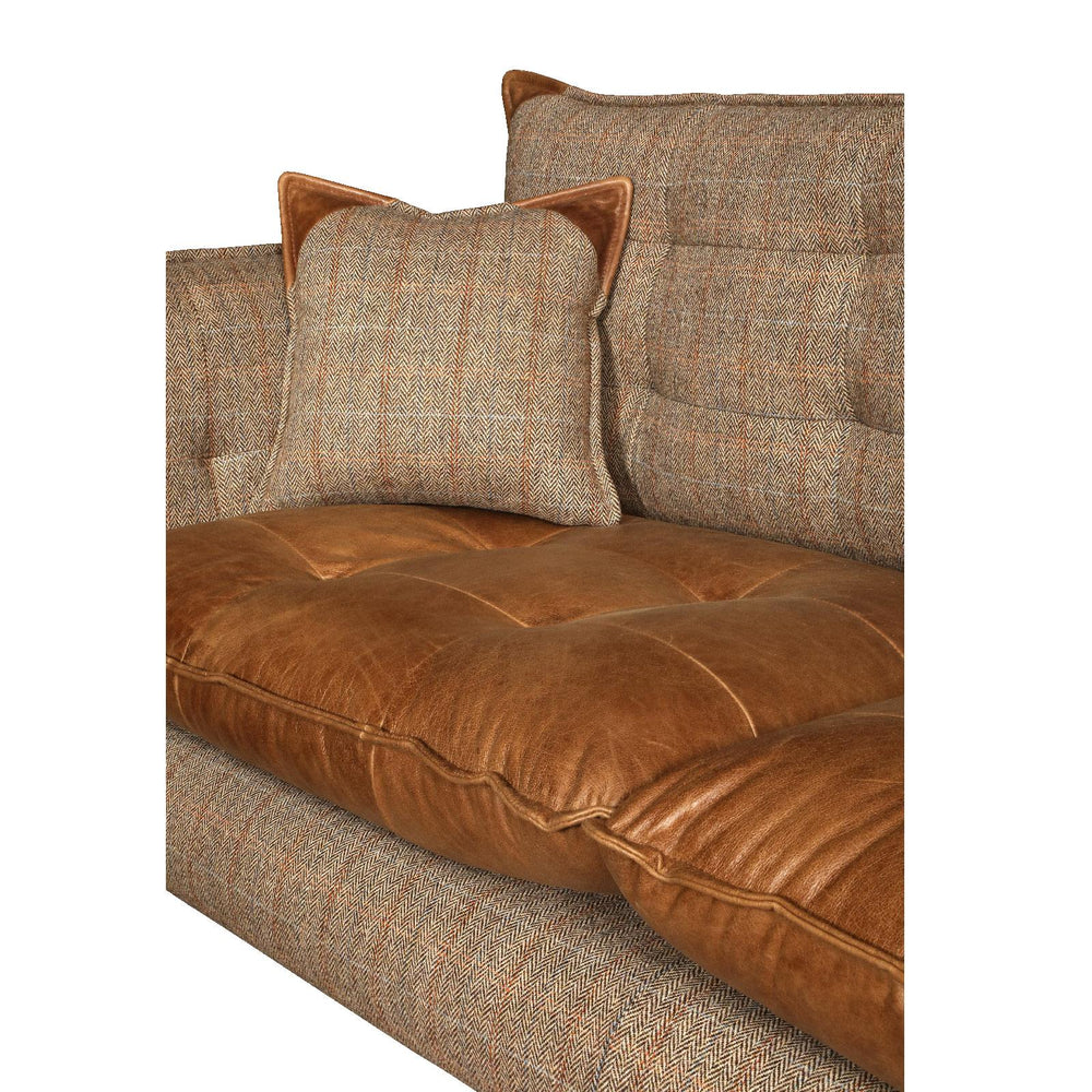 Regent 2 Seat Sofa - (3HTW Hunting Lodge and Cerato Brown leather)