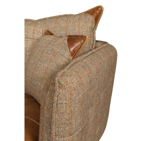 Regent 2 Seat Sofa - (3HTW Hunting Lodge and Cerato Brown leather)