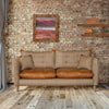 Regent 2 Seat Sofa - (3HTW Hunting Lodge and Cerato Brown leather)