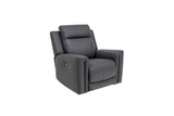 Charcoal Leather Electric Recliner Armchair for Ultimate Comfort