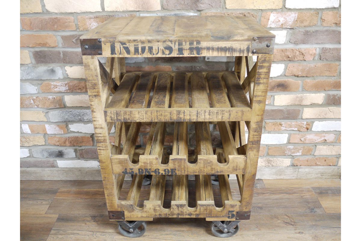 Industrial Wine Trolley