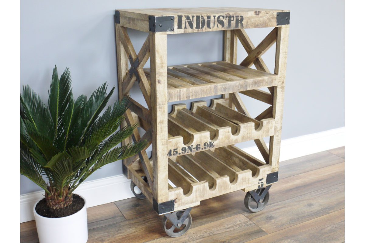 Industrial Wine Trolley