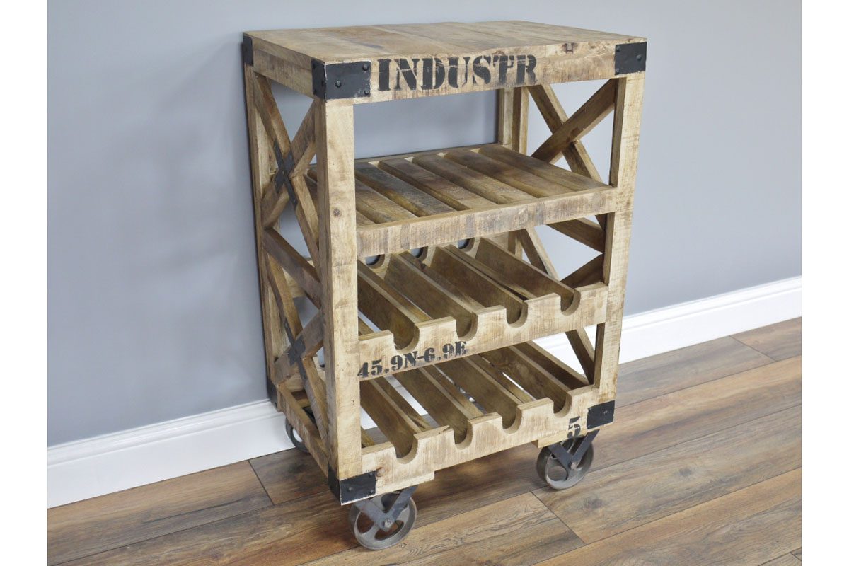 Industrial Wine Trolley