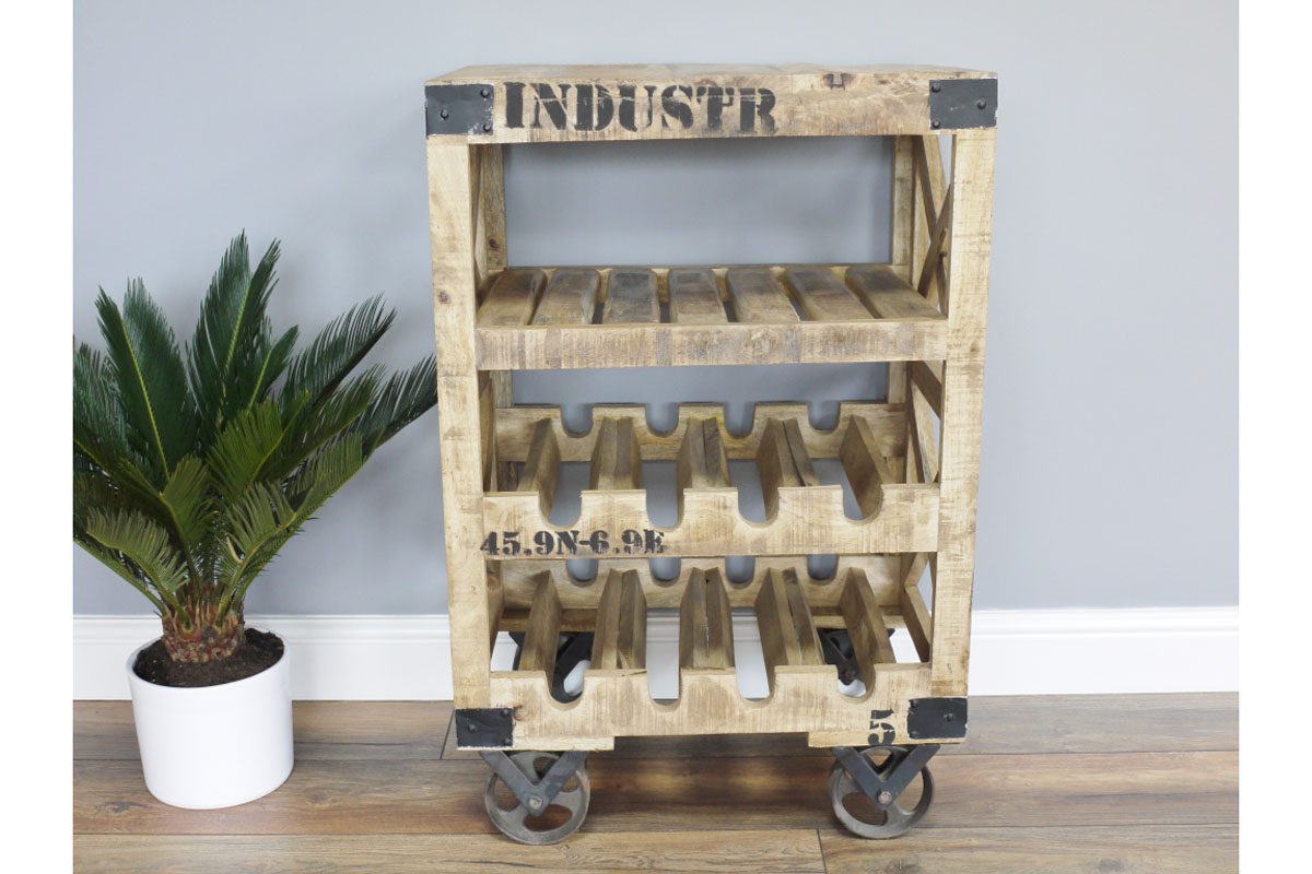 Industrial Wine Trolley