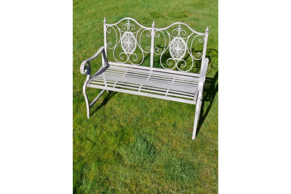 Antique Grey Bench - 4844