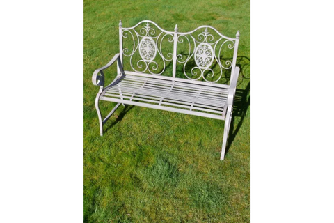 Antique Grey Bench - 4844