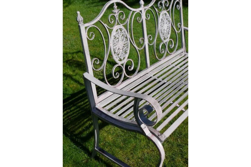 Antique Grey Bench - 4844