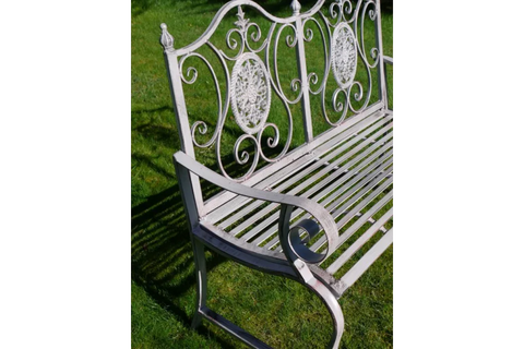 Antique Grey Bench - 4844