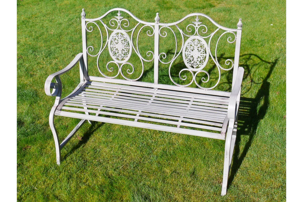 Antique Grey Bench - 4844