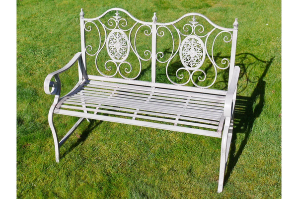 Antique Grey Bench - 4844