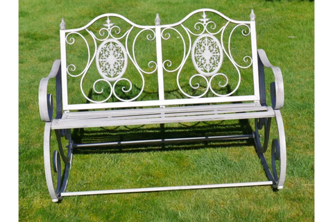Antique Grey Rocking Bench - 4845