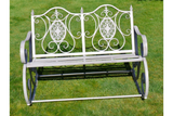 Antique Grey Rocking Bench - 4845