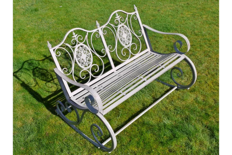 Antique Grey Rocking Bench - 4845