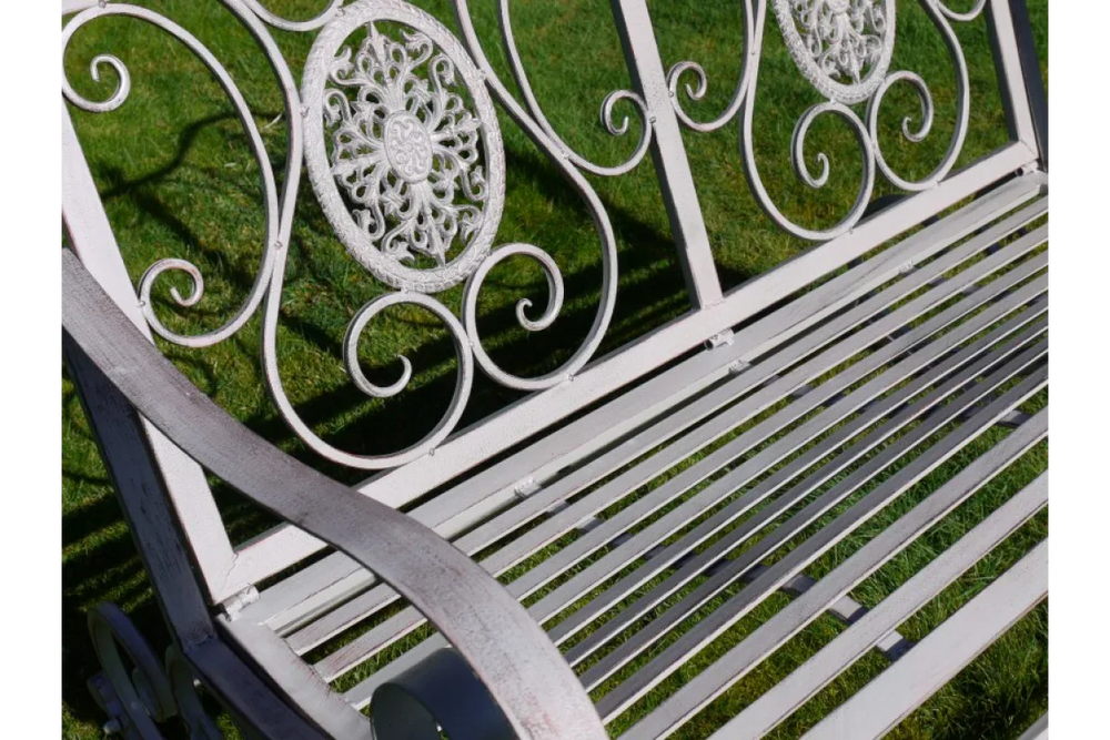 Antique Grey Rocking Bench - 4845